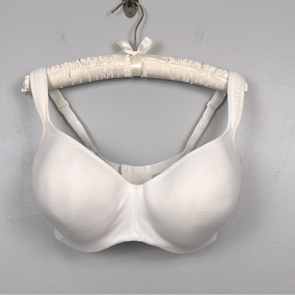 Cacique white Smooth Lightly Lined Balconette bra, size 36H.